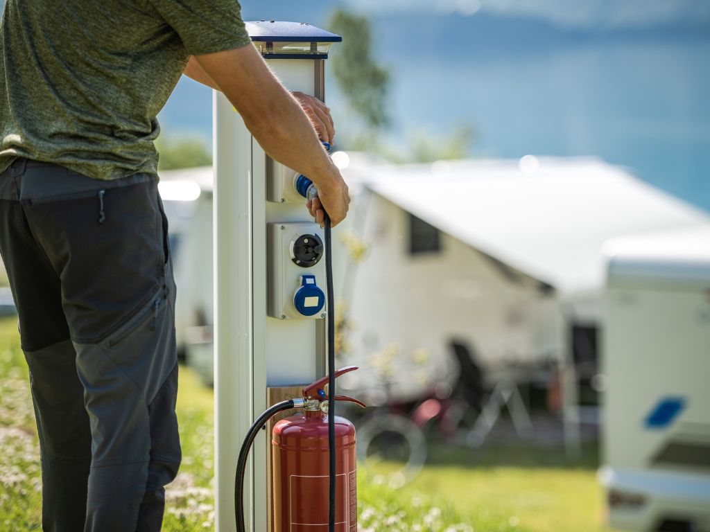 rv ac shower power